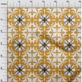 thumbnail image 3 of oneOone Rayon Yellow Fabric Asian Block Floral Sewing Craft Projects Fabric Prints By Yard 56 Inch Wide, 3 of 4