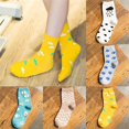 thumbnail image 3 of Chaussettes Douces Automne Hiver pour Femmes Filles Imprimé Œuf Nuage Chien Patte Élastique, 3 of 9