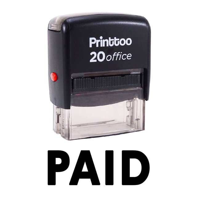 Printtoo Stamp PAID Self Inking Rubber Stamp Office Stationary-Black