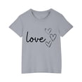 thumbnail image 2 of Rbaofujie Graphic Tees for Girl Floral Print Short Sleeve Round Neck T Shirts Tops, 2 of 4