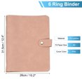 thumbnail image 2 of Uxcell A5 PU Leather Binder Cover, 6 Ring Loose Leaf Binder Protector Round Ring Binder Cover Refillable Notebook Binder for Meeting Photocard Budget Notebook Folder, Pink, 2 of 6
