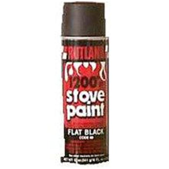 Rutland 80 1200 degrees F MULTI-USE- HI-TEMP PAINT- Flat Black spray can 12 fl.oz.