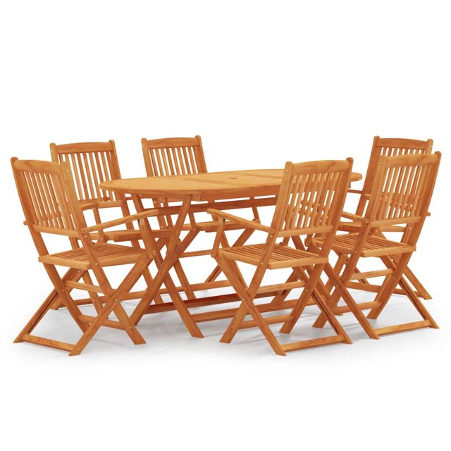 vidaXL Set de Salle à Manger Extérieur 7 Pièces en Bois d'Eucalyptus Massif