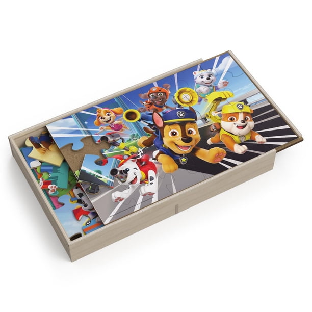 Paw Patrol Lot de 12 puzzles 24 pièces 48 pièces 100 pièces pour enfants Chase Marshall Skye Everest Rubble Zuma Rocky pour enfants à partir de 4 ans