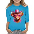 thumbnail image 1 of TZEWGL Tees For Newborn Print Round Neck Loose Short Cropped Sleeve Blouse For Baby size 11-12T, 1 of 4