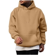 Rbaofujie Boys Hoodies Men Casual Fashion Solid Pullover Long Sleeve Hoodie With Pocket Sweatshirts Oversized Sweater