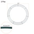 thumbnail image 2 of Unique Bargains 14' Metal Wire Wreath Frame Christmas Holiday Form Hanger, Green 2 Pack, 2 of 5