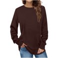 thumbnail image 2 of zanvin blouse d'Automne pour Femmes, Mode Femme Automne Hiver Uni à Col Rond, Chandail à Manches Longues, Cadeau d'Halloween, 2 of 6