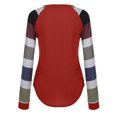 thumbnail image 5 of CEHVOM Tuniques Chemises Hauts pour Femmes Manches Longues Décontracté Col Rond Ample Doux Tunique à Rayures, 5 of 5