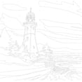 thumbnail image 5 of Plaid Kit de peinture moderne par numéro, Phare, 5 of 5