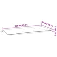 thumbnail image 4 of vidaXL Garden Bench Cushion Black Check Pattern 120x50x7 cm Fabric, 4 of 4