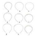 thumbnail image 3 of Bandeau Perlé Exquis Réglable Résistant à l'Usure Accessoires de Coiffure Chic Universel Cadeaux de la Saint-Valentin Diadèmes pour Femmes 22mm,4 Grandes Perles, 3 of 7