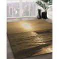 thumbnail image 3 of Ahgly Tapis d'Intérieur Lavable en Machine Carré Orange Or, 3 Pieds Carré, 3 of 7