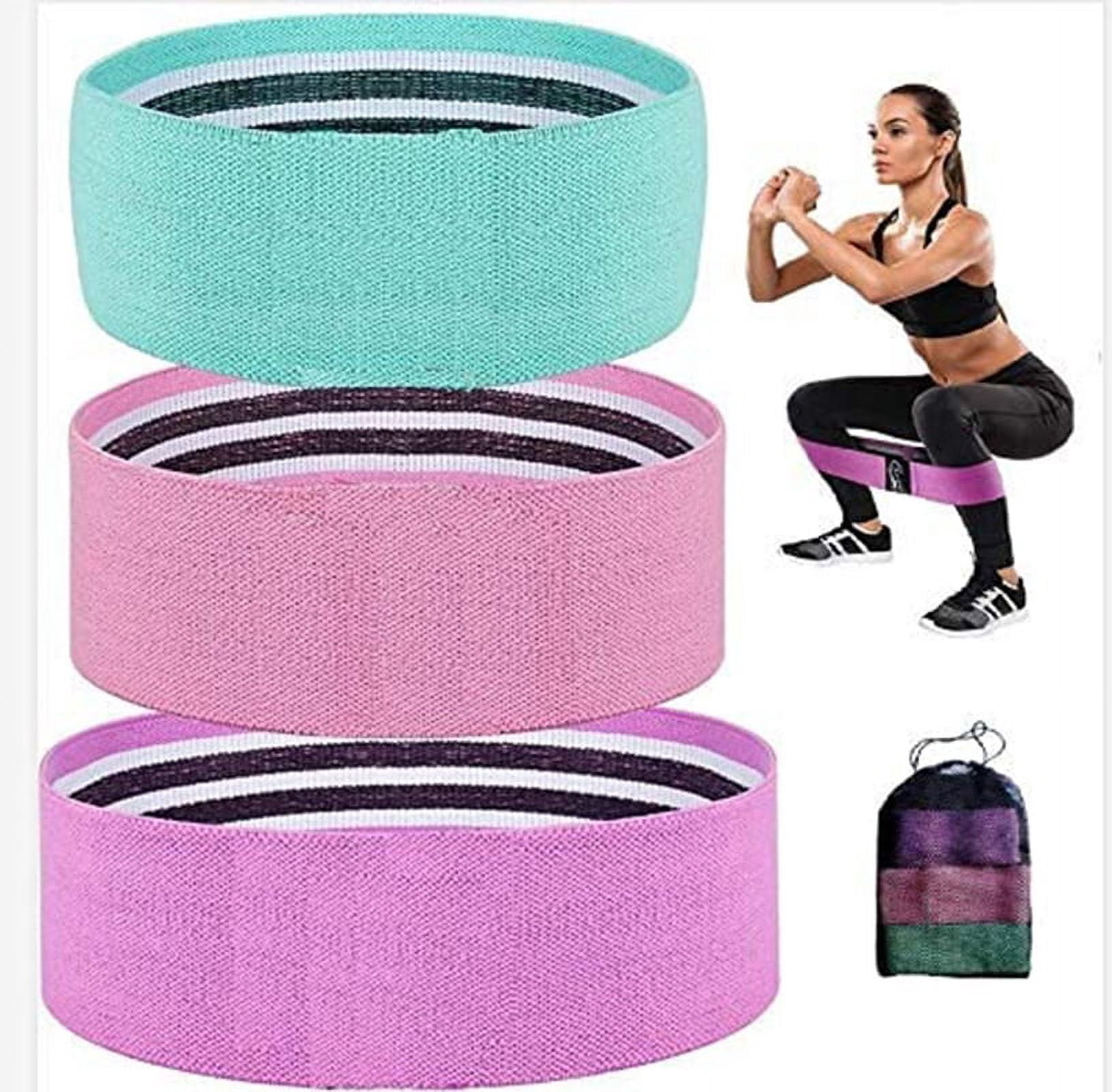Versatile Use, Fabric Resistance Bands for Home Gym with Portable Exercise Loops, Non-Slip Fabric, Adjustable Resistance Levels