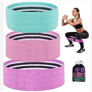 Versatile Use, Fabric Resistance Bands for Home Gym with Portable Exercise Loops, Non-Slip Fabric, Adjustable Resistance Levels