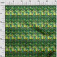 thumbnail image 3 of oneOone Cotton Jersey Green Fabric African Aztech Sewing Craft Projects Fabric Prints By Yard 58 Inch Wide, 3 of 4