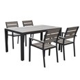 thumbnail image 1 of CorLiving 5pc Sun Bleached Outdoor Weather Resistant Dining Set, 1 of 9