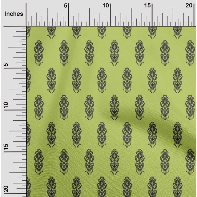oneOone Georgette Viscose Fabric Ethnic Ikat Printed Craft Fabric BTY 42 Inch Wide