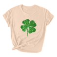 thumbnail image 1 of Besolor T-Shirts de la Saint-Patrick pour Femmes, Col Rond, Manches Courtes, T-Shirts Basiques, T-Shirts Graphiques Shamrock, Hauts de Festival, 1 of 3