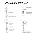 thumbnail image 2 of Briana Williams 14G Dangle Belly Button Rings for Women Silver, 2 of 5