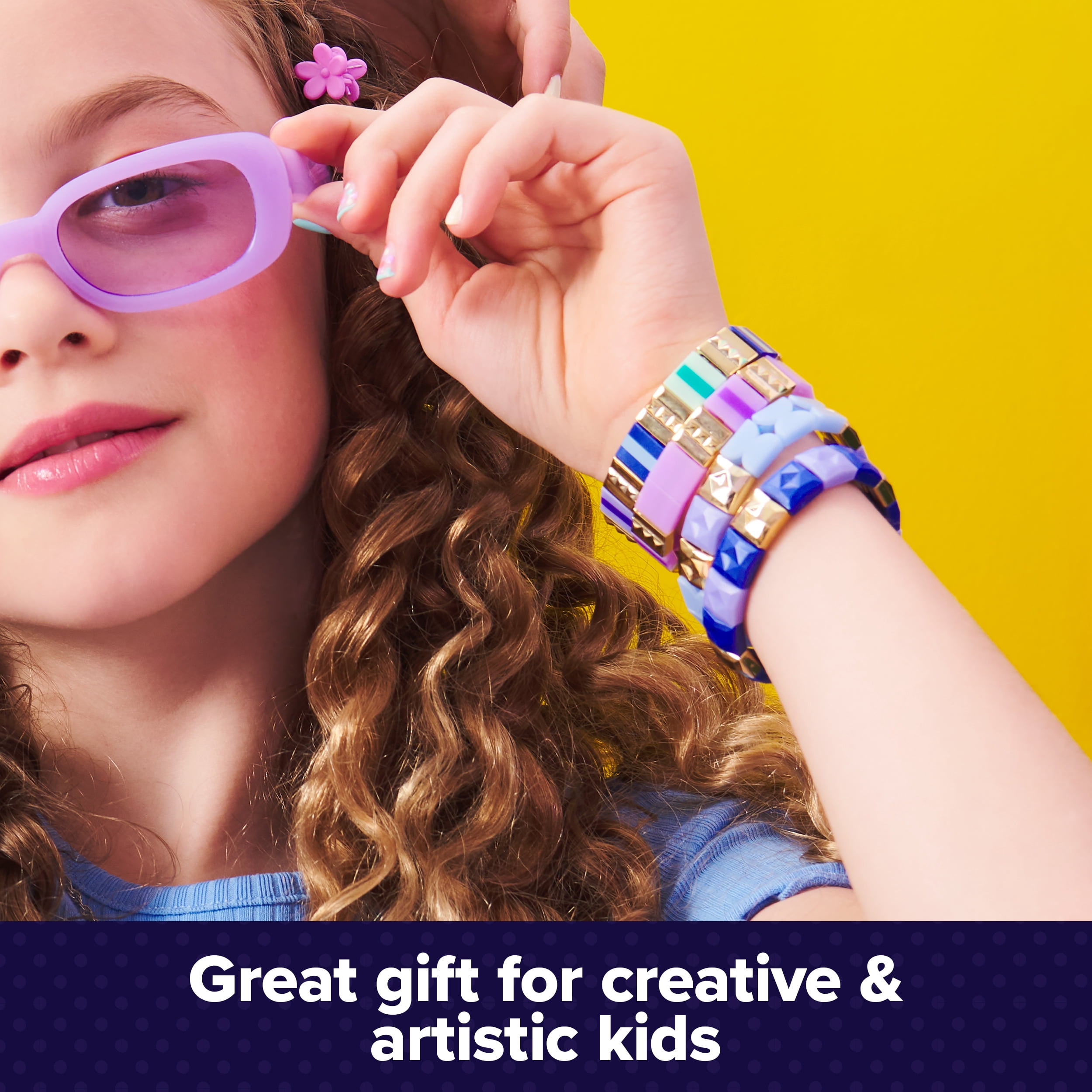Cool Maker PopStyle Bracelet Maker, 170 superbes perles, 10 bracelets, rangement, coffret de fabrication de bracelets d'amitié, jouets d'art et de loisirs créatifs pour filles