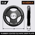 thumbnail image 4 of MAGMA Virgin Rubber 2-Inch Cast Iron Olympic Grip Plates, for Strength Training, Weightlifting, Muscle Toning, Weight Loss & Crossfit, 4 of 9