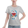 thumbnail image 1 of T-Shirt Basique à Manches Courtes pour Femmes Doraemon, 1 of 6
