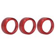 thumbnail image 4 of Réglage de l'Anneau de Bouton de Commutateur AC, Anneau de Commutateur de Climatiseur couleurFast Robuste Résistant à l'Abrasion Rouge 3 Pcs pour Voiture, 4 of 8