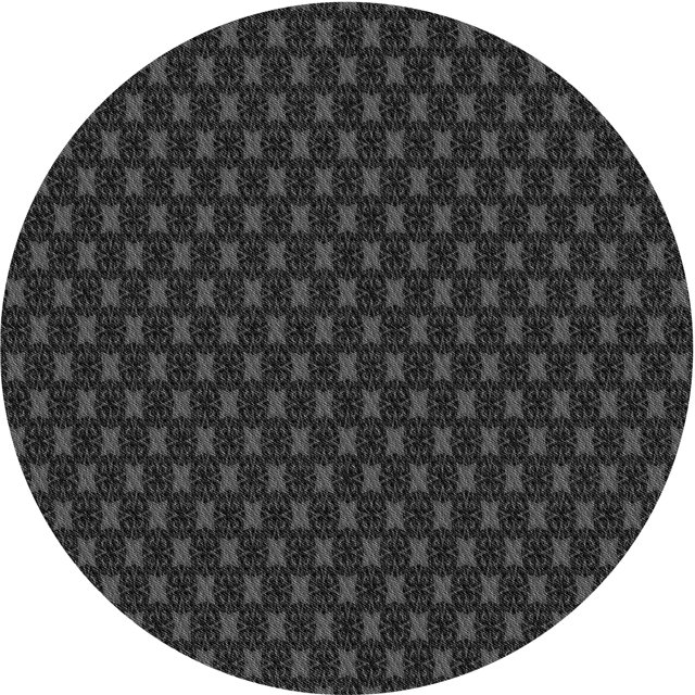 Ahgly Company Tapis d'Intérieur Ronds Transitionnels Gris Minuit Lavables à la Machine, 3 Pieds Rond