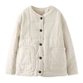 thumbnail image 1 of WRKEKC Women's Plus Size Puffer Jacket Oversized Fit Utility Pockets Winter Wear Street Style Comfort White S, 1 of 7