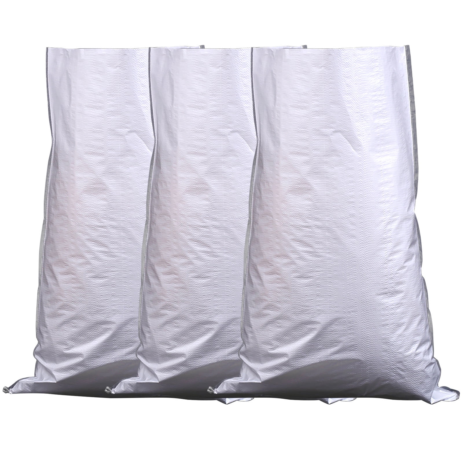 Ynlkorvg Rack Thick White Plastic Film Woven Bag Flooding Sandbag Protection Packaging 15x24in