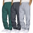 thumbnail image 2 of Kcodviy Male Hip Hop Pants Memory Casual Solid Color Track 10 Cuff Lace Up Workout Chinos Slim Fit Pants with Pocket Pcs, 2 of 3
