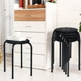 thumbnail image 4 of Gymax Set of 6 Portable Plastic Stack Stools 17.5" Height Backless Classroom Seating, 4 of 10