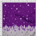thumbnail image 1 of Soimoi Cotton Voile Fabric Cedar Tree & Snowflake Panel Decor Fabric Printed Yard 42 Inch Wide, 1 of 3