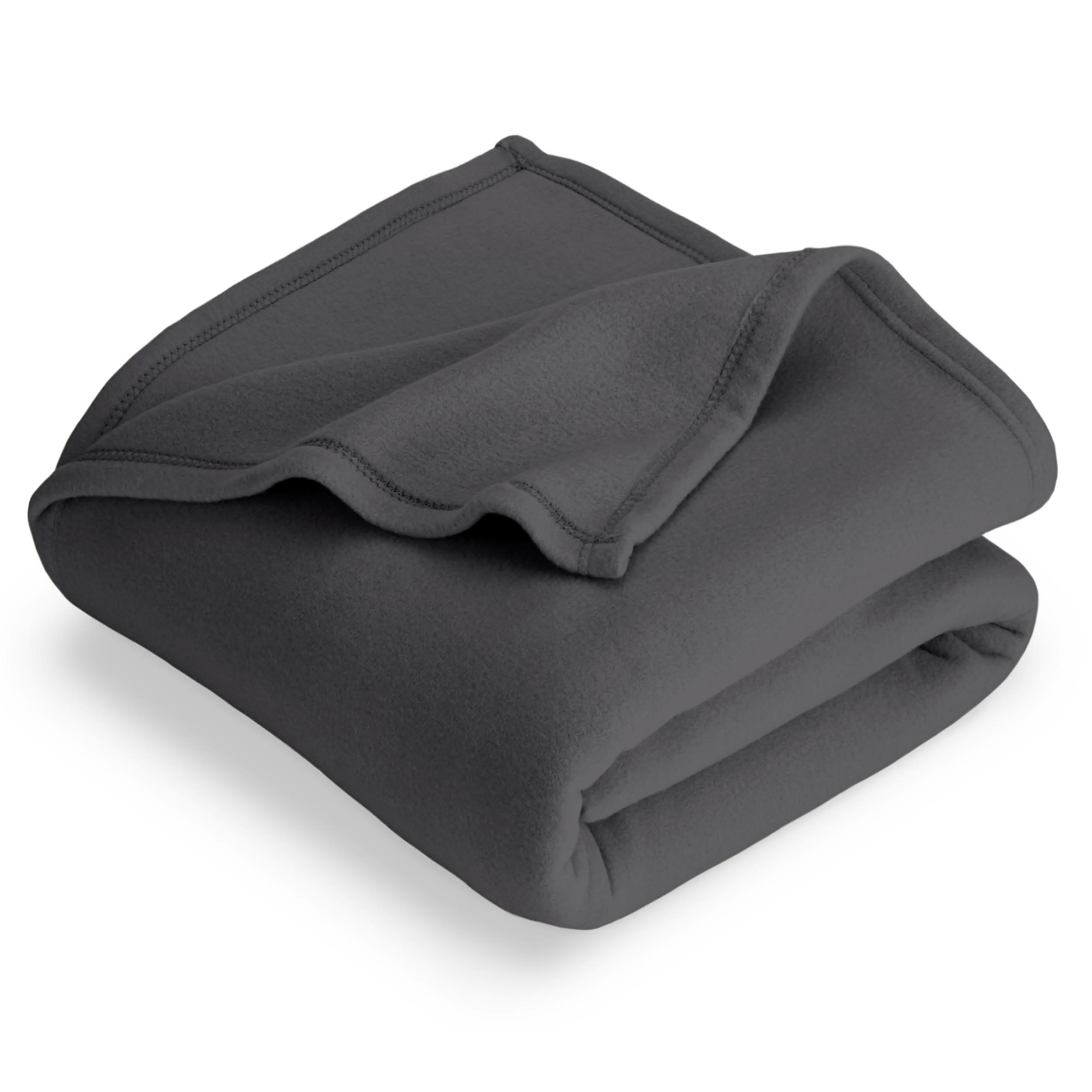 Bare Home Polar Fleece Bed Blanket - Lightweight - Premium Fleece - Throw, Forged Iron Gray