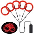 thumbnail image 1 of Fil 5 * 1 m Néon Cordon Lumineux Fil Lumineux Stroboscopique Électroluminescence pour Halloween Noël Fêtes - Rouge, 1 of 7
