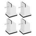 thumbnail image 4 of 4pcs Adjustable Furniture Risers with Screw Clamp Rubber Bed Couch Risers for Heavy Duty Furniture White, 4 of 6