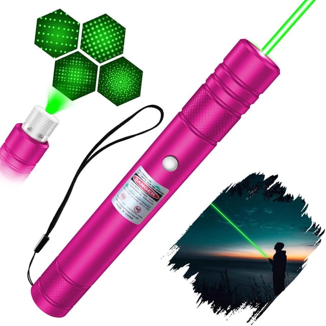 CHUANK Long Range Green Laser Pointer High Power Material Upgrade Laser Pointer Pen?2000 Metres Green Lazer Pointer Rechargeable for Hiking Cat Laser Toy Laser Pointer Rechargeable