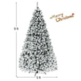 thumbnail image 2 of Costway 9ft Pre-Lit Premium Snow Flocked Hinged Artificial Christmas Tree w/ 550 Lights, 2 of 10