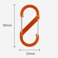 thumbnail image 3 of LJNYFDC Camping Gear Accessory 2Pcs Colored Carabiner Zipper Lock Clips Strong Load bearing Portable Camping Keyring S shaped Carabiners, 3 of 6