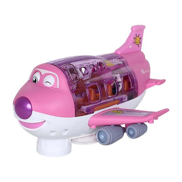 Black Friday TIMIFIS Toys Airplane Q Cute Passenger Aircraft Simulation Model Music Light 360 Rotating Children's Electric Toy Airplane Kids Christmas Gifts
