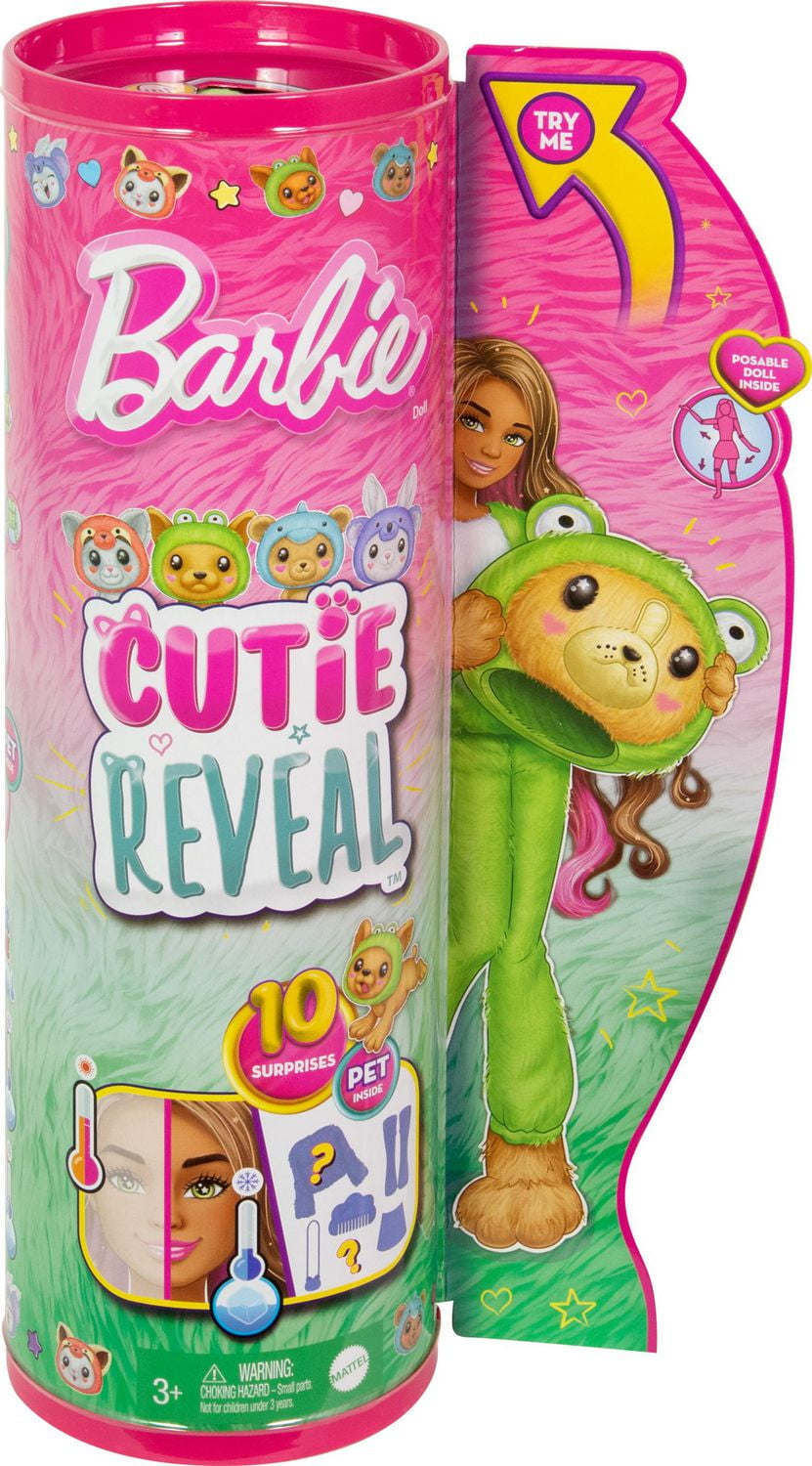 Barbie – Poupée Barbie Cutie Reveal - grenouille verte