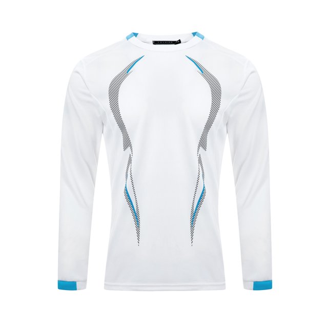 Wangsaura Men Sports Shirt, Long Sleeve Elastic Quick Drying Tops