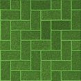 thumbnail image 1 of Ahgly Company Machine Washable Indoor Square Transitional Deep Emerald Green Area Rugs, 5' Square, 1 of 7