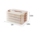 thumbnail image 3 of Birdeem 1-4 Layer Food Storage Container Transparent Food Preservation Box for Kitchen and Refrigerator Dumpling Box Well Sealed, 3 of 12