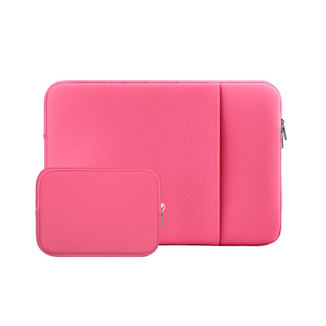 CUITING 14 Inch Laptop Sleeve Protective Case Soft Fluffy Lining Cover Carrying Bag with Front Pocket & Accessories Pouch Compatible with 14” Notebook Computer Chromebook(Gray Upgraded Ve
