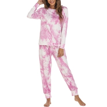 Pisexur Ensembles de Pyjamas pour Femmes Ensemble de Détente Floral Deux Pièces Pyjama à Manches Longues Tenue de Nuit Pantalon de Pyjama