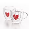 thumbnail image 1 of Double Double Coeur Amour Tasse à Café 250 ml Ensemble de 2, 1 of 3