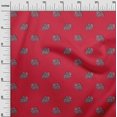 thumbnail image 2 of oneOone Cotton Poplin Fabric Elephant Block Decor Fabric Printed BTY 56 Inch Wide, 2 of 4
