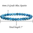 thumbnail image 2 of Angelstones Bracelet Extensible Unisexe en Perles Rondes 6 mm en Apatite Bleu Vert Naturel 7 Pouces, 2 of 5